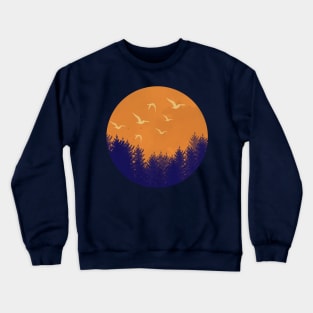 Afternoon Jungle Sunset Landscape Crewneck Sweatshirt